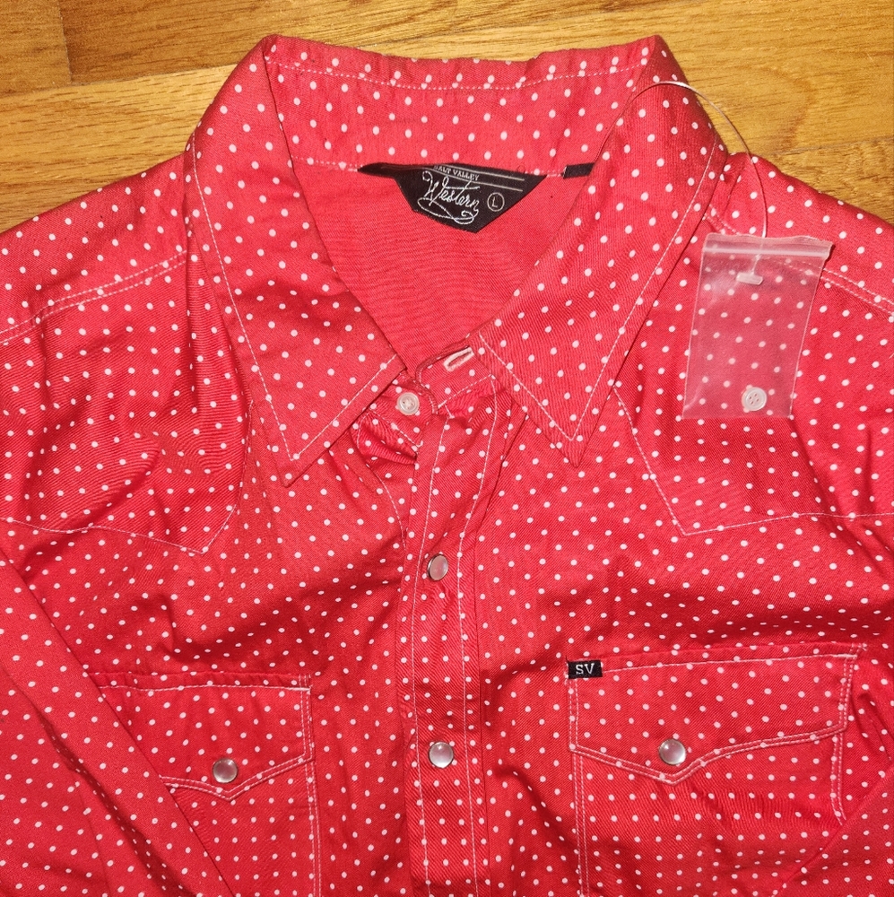 NWOT Salt Valley Sz L Western lightweight button down
